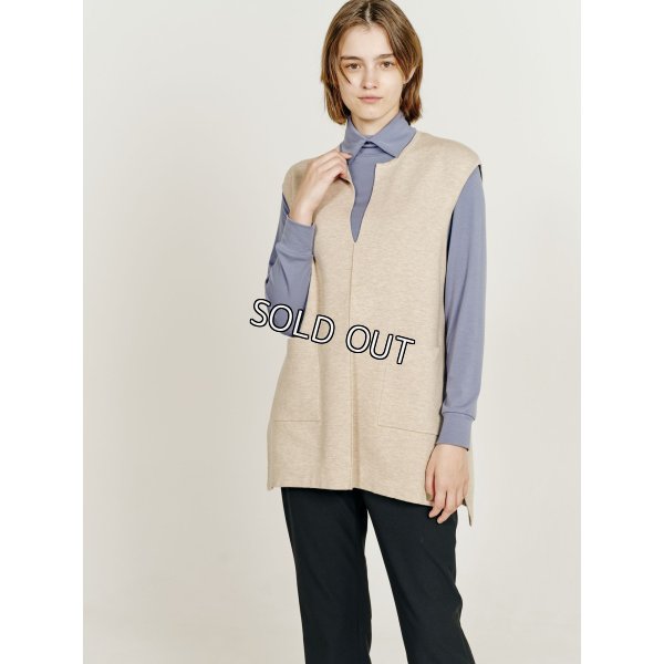 画像2: [PINETA]ニット サイドスリット　ノースリーブ (2)