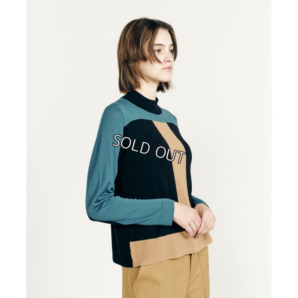 画像2: [PINETA]ニット 配色　ハイネック (2)