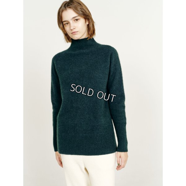 画像2: [PINETA]ニット ボトルネック　上身頃リブ使い　プルオーバー (2)