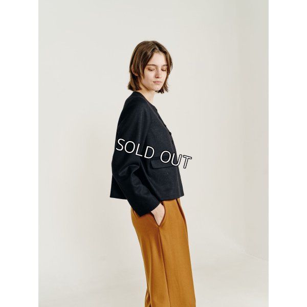 画像3: [PINETA]ジャケット 丸首　ショートジャケット (3)