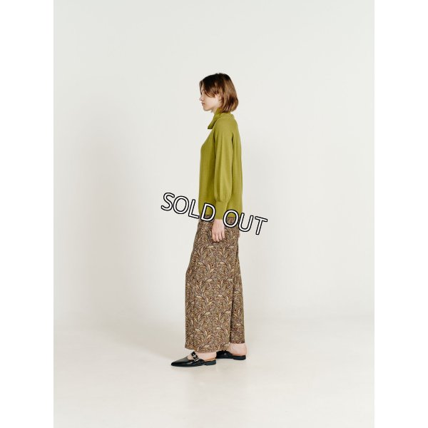 画像2: [PINETA]パンツ リバティープリント　ワイドタック入り　パンツ (2)