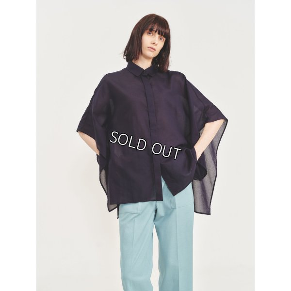 画像2: [PINETA]シャツ・ブラウス 衿付きＢｉｇ羽織タイプブラウス (2)
