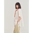 画像2: [PINETA]トップス・Tシャツ 刺繍生地と無地コンビのプルオーバー/4月下旬配送 (2)