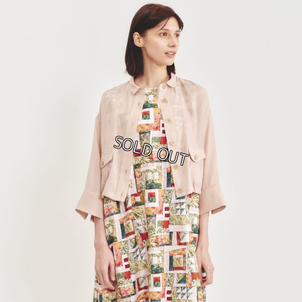 画像1: [PINETA]ジャケット 裾スピンドル入りショートシャツジャケット (1)