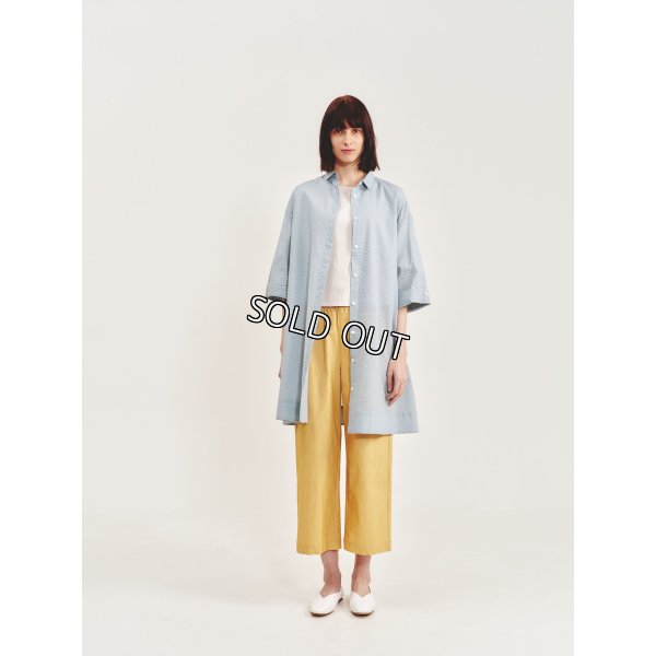 画像2: [PINETA]ワンピース ６分袖シャツ衿ロングブラウス (2)