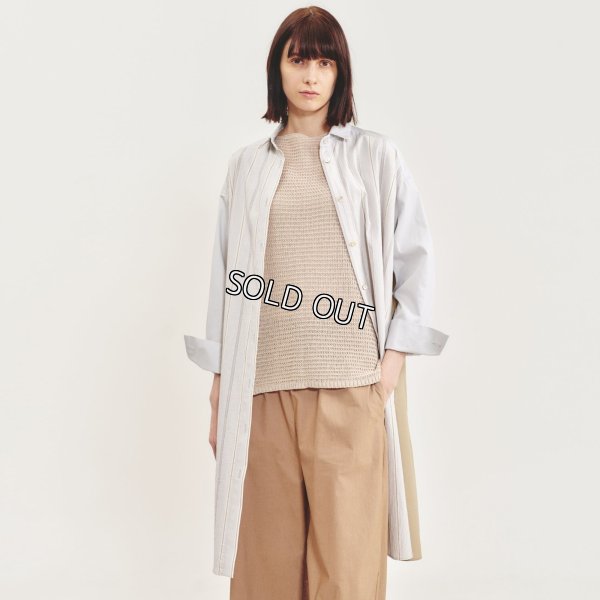 画像1: [PINETA]ワンピース ストライプコンビシャツワンピース (1)