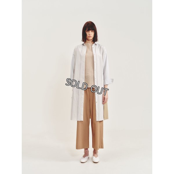 画像2: [PINETA]ワンピース ストライプコンビシャツワンピース (2)