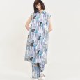 画像1: [PINETA]ワンピース シャツ衿フレンチ袖ワンピース/4月中旬配送 (1)