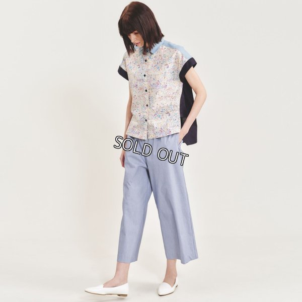 画像1: [PINETA]パンツ 広幅ウエストリブフレアパンツ (1)