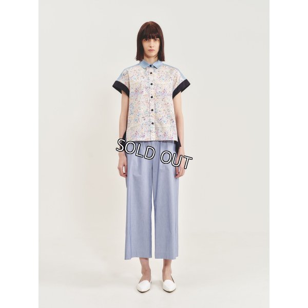 画像2: [PINETA]パンツ 広幅ウエストリブフレアパンツ (2)