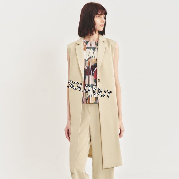 画像1: [PINETA]ジャケット テーラー衿ロングジレ (1)