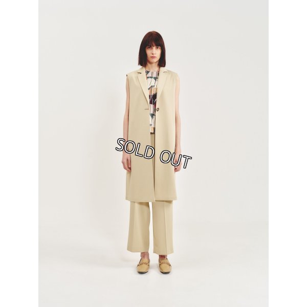 画像2: [PINETA]ジャケット テーラー衿ロングジレ (2)