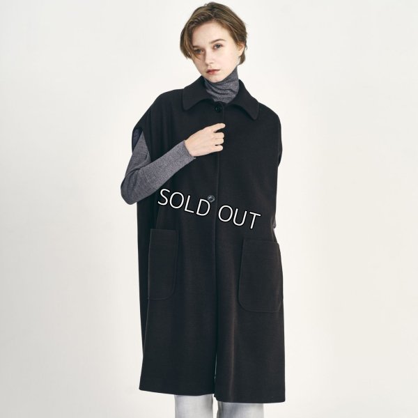 画像1: [PINETA]コート ウールライクジャージロングベスト (1)