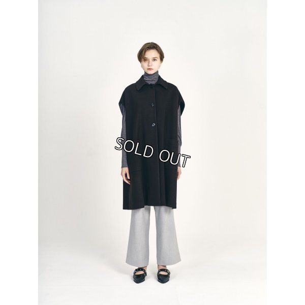 画像3: [PINETA]コート ウールライクジャージロングベスト (3)