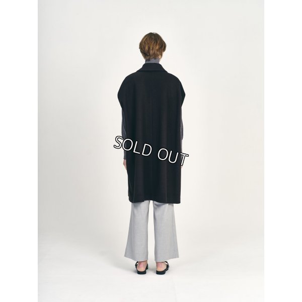 画像4: [PINETA]コート ウールライクジャージロングベスト (4)