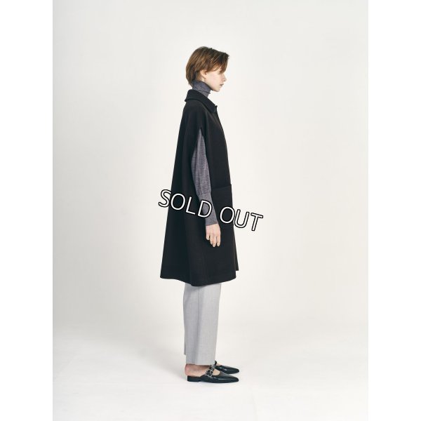 画像5: [PINETA]コート ウールライクジャージロングベスト (5)