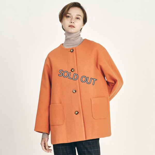 画像1: [PINETA]ジャケット ウールライクジャージハーフコート (1)