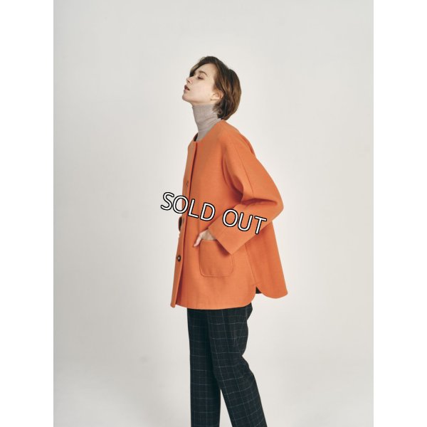 画像3: [PINETA]ジャケット ウールライクジャージハーフコート (3)