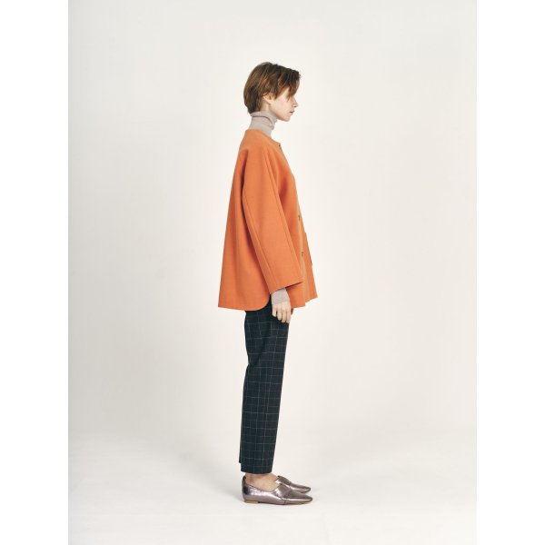 画像4: [PINETA]ジャケット ウールライクジャージハーフコート (4)