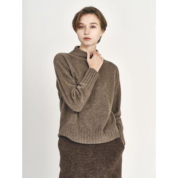 画像2: [PINETA]ニット ヤクボトルネックプルオーバー (2)