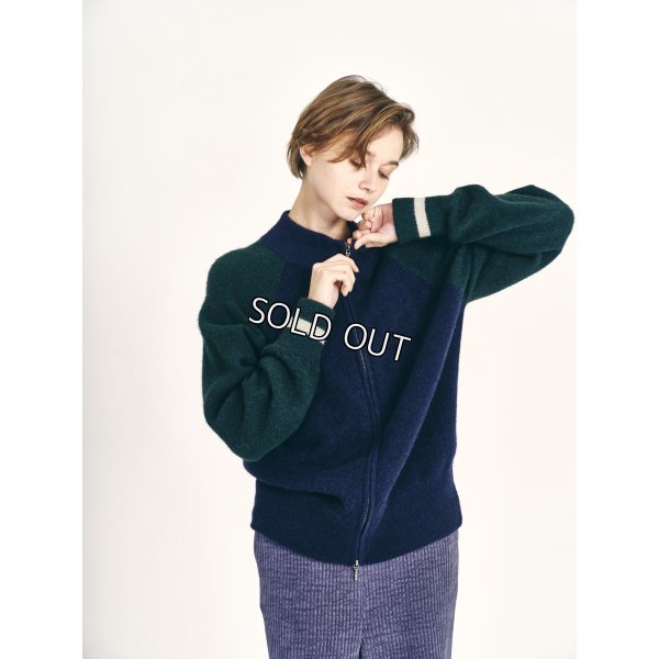 画像2: [PINETA]ニット ヤクジップアップジャケット (2)