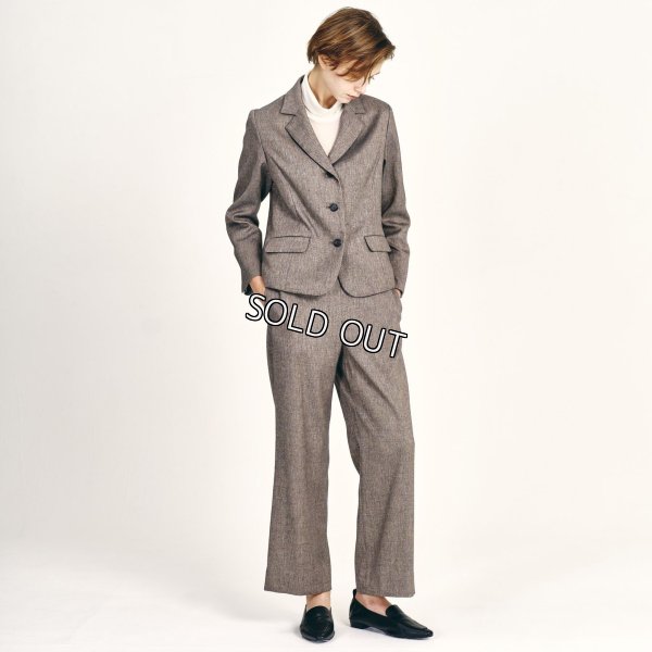 画像1: [PINETA]パンツ ミックスツィードストレートパンツ (1)