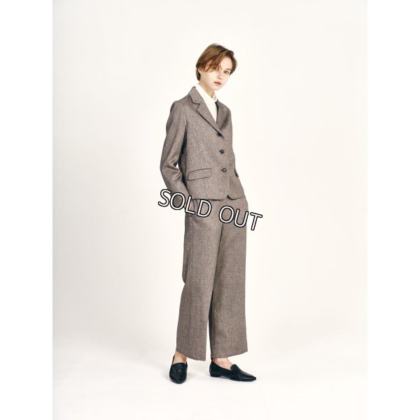 画像2: [PINETA]パンツ ミックスツィードストレートパンツ (2)