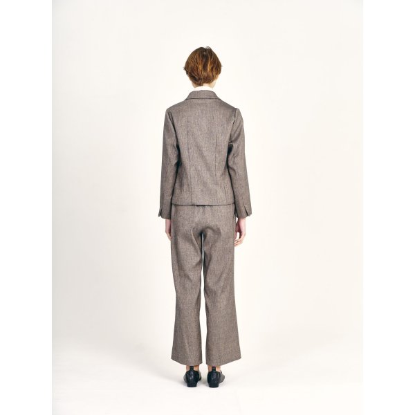 画像4: [PINETA]パンツ ミックスツィードストレートパンツ (4)