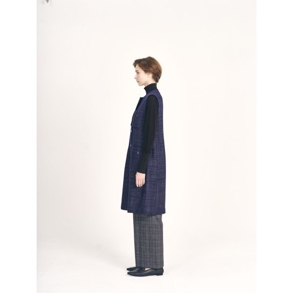 画像3: [PINETA]ジャケット ラメツィードロングジレ (3)