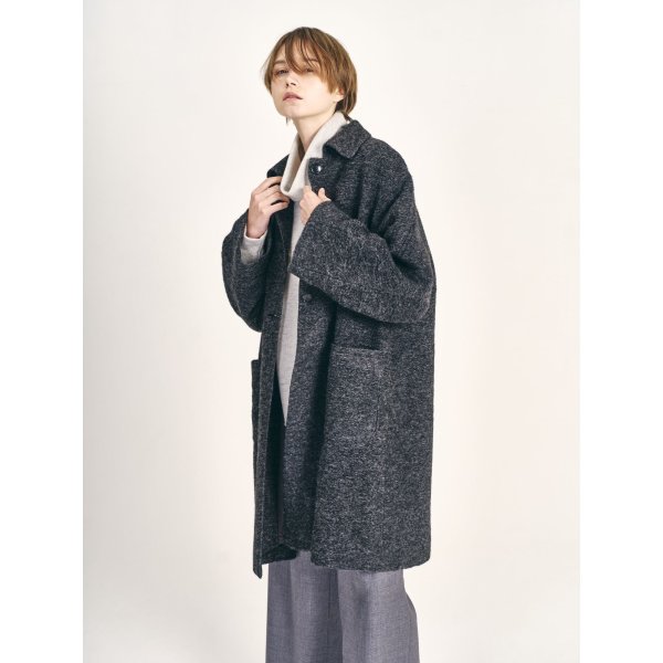 画像2: [PINETA]コート エアリーモヘア衿コート (2)