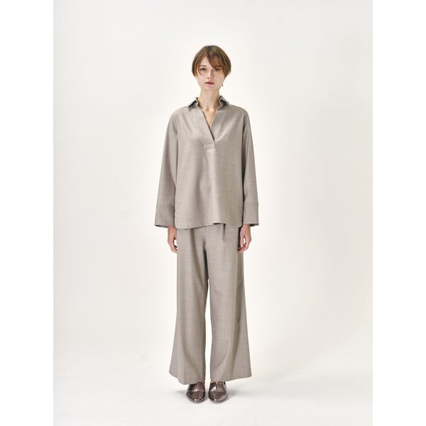 画像3: [PINETA]トップス・Tシャツ ストレッチウールブラウス (3)