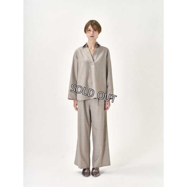 画像3: [PINETA]トップス・Tシャツ ストレッチウールブラウス (3)