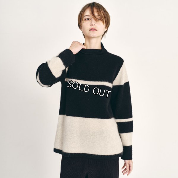 画像1: [PINETA]ニット ヤクボーダーニット (1)