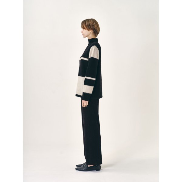 画像3: [PINETA]ニット ヤクボーダーニット (3)