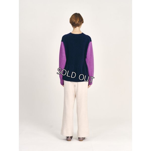 画像5: [PINETA]ニット Ａラインタイプ　プルオーバー　配色デザイン (5)
