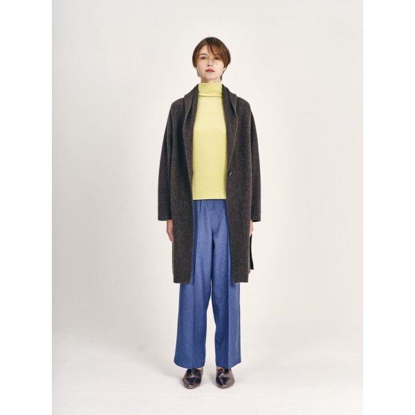 画像3: [PINETA]ニット ヤクフード付ロングカーディガン (3)