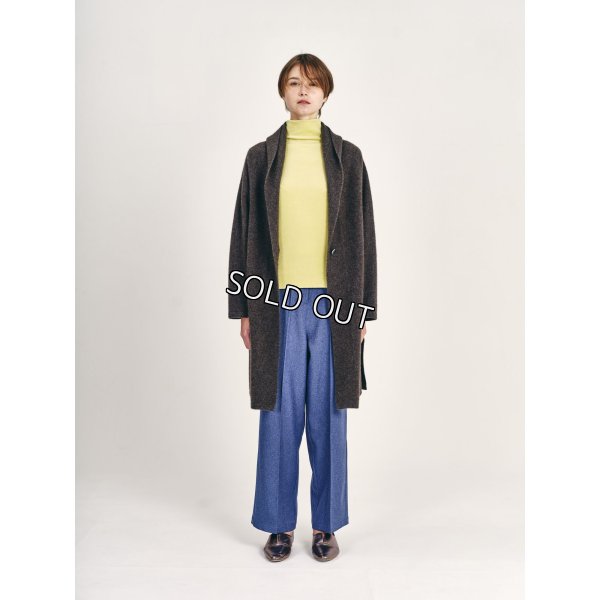 画像3: [PINETA]ニット ヤクフード付ロングカーディガン (3)