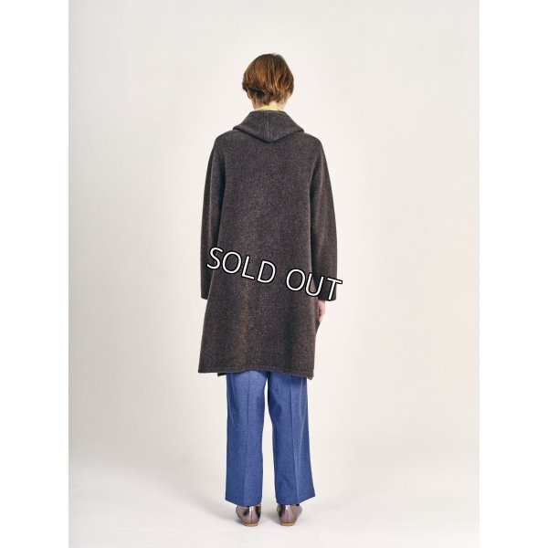 画像5: [PINETA]ニット ヤクフード付ロングカーディガン (5)