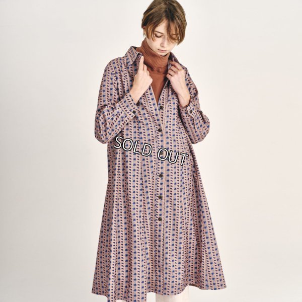 画像1: [PINETA]ワンピース シャツ衿前開きデザイン　ワンピース (1)
