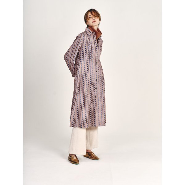 画像3: [PINETA]ワンピース シャツ衿前開きデザイン　ワンピース (3)