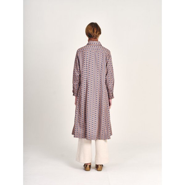 画像6: [PINETA]ワンピース シャツ衿前開きデザイン　ワンピース (6)