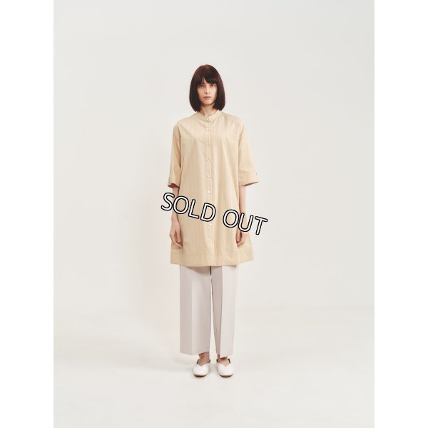 画像2: [PINETA]シャツ・ブラウス 丈長６分袖ワンピース (2)