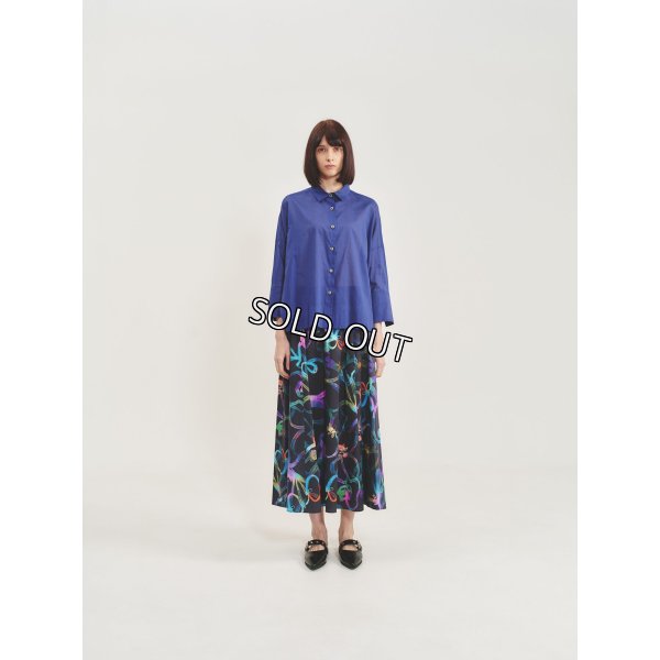 画像2: [PINETA]シャツ・ブラウス Ｂｉｇシルエットシャツ衿ブラウス (2)