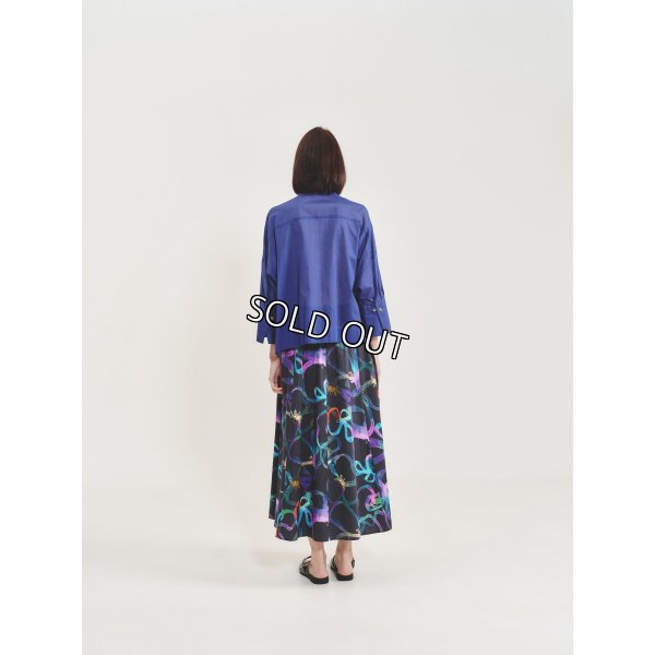 画像3: [PINETA]シャツ・ブラウス Ｂｉｇシルエットシャツ衿ブラウス (3)