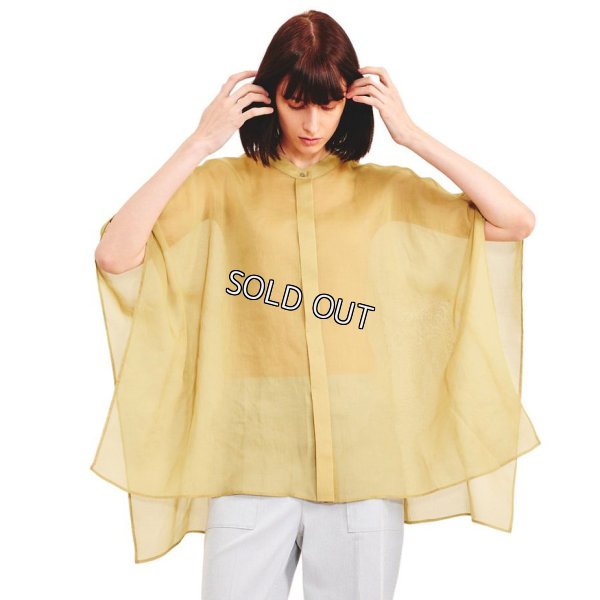 画像1: [PINETA]シャツ・ブラウス ノーカラー羽織タイプＢｉｇブラウス (1)
