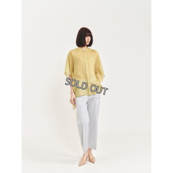 画像2: [PINETA]シャツ・ブラウス ノーカラー羽織タイプＢｉｇブラウス (2)