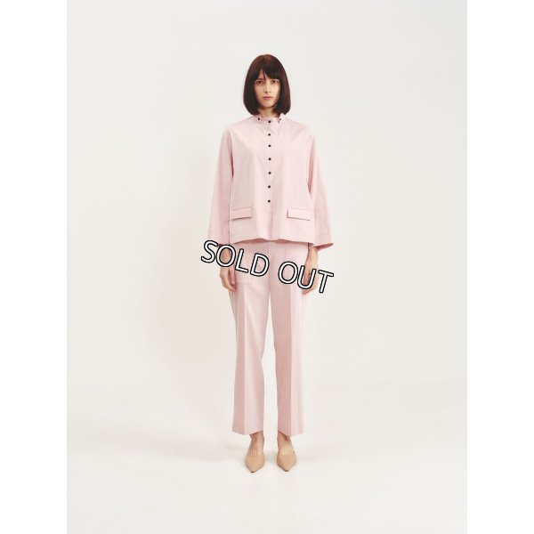 画像2: [PINETA]ジャケット スタンド衿、後身頃ギャザーがポイントＪＫ (2)