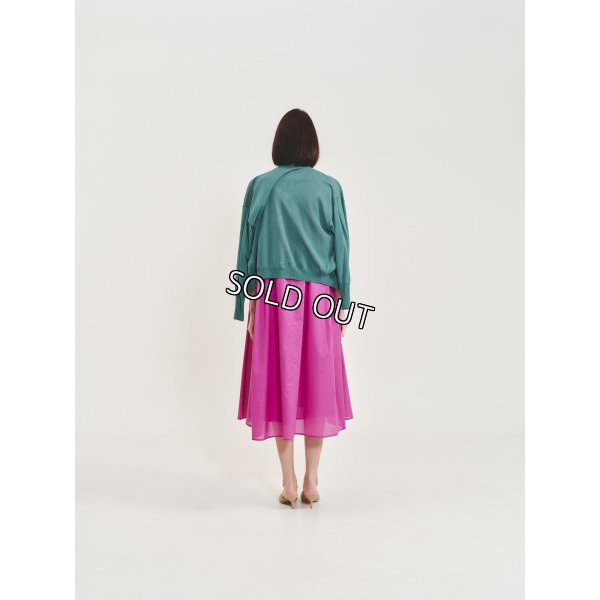 画像3: [PINETA]ニット ハイゲージ多ボタン丸首カーディガン (3)