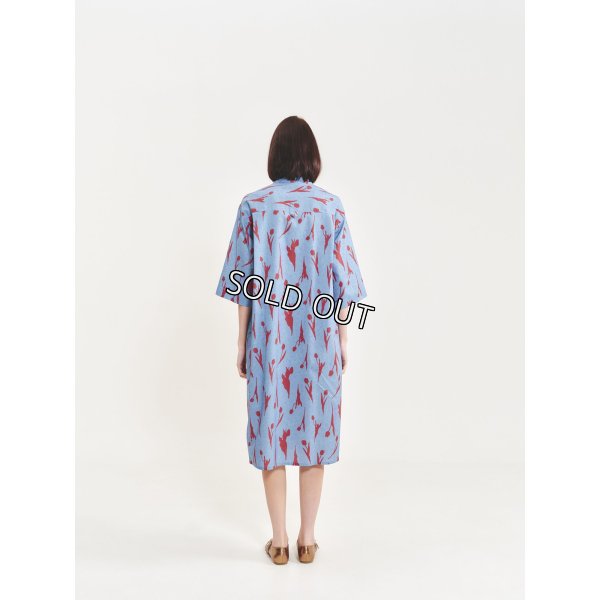 画像3: [PINETA]ワンピース スタンド衿６分袖ワンピース (3)