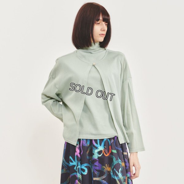 画像1: [PINETA]スカート 広巾リブ付フレアスカート (1)